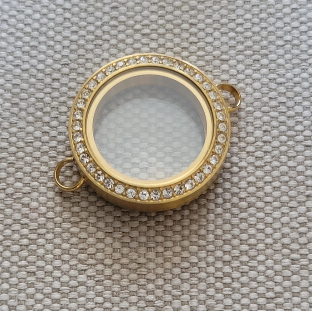 ORIGAMI OWL Swarovski Gold Link Locket ONLY - Picture 4 of 7